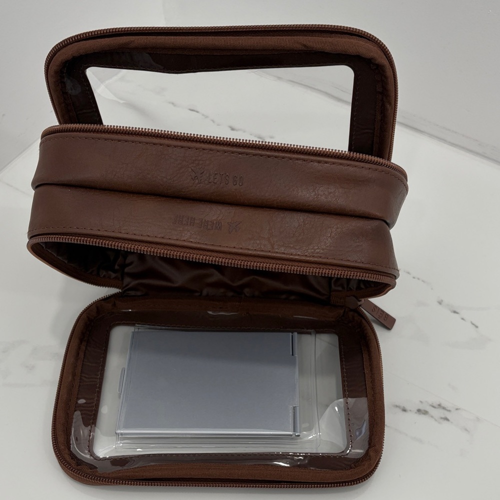 BEIS Travel Makeup Bag Brown - Picture 6 of 7